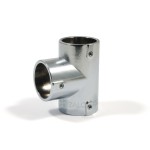 T-JOINT CONNECTOR FOR D.25 TUBE / CHROME