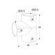T-JOINT CONNECTOR FOR D.25 TUBE / CHROME