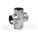 CROSS JOINT CONNECTOR FOR D.25 TUBE / CHROME