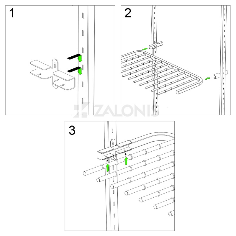 BESTIARIO TROUSER RACK / FIXED 900 BESTIARIO SYSTEM-FRAMELESS WARDROBE