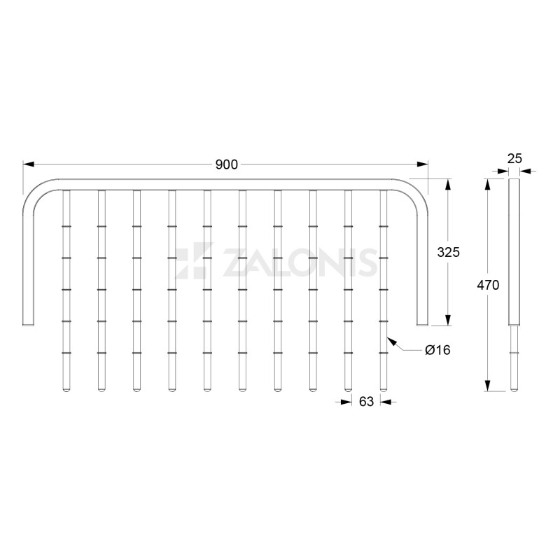 BESTIARIO TROUSER RACK / FIXED 900 BESTIARIO SYSTEM-FRAMELESS WARDROBE