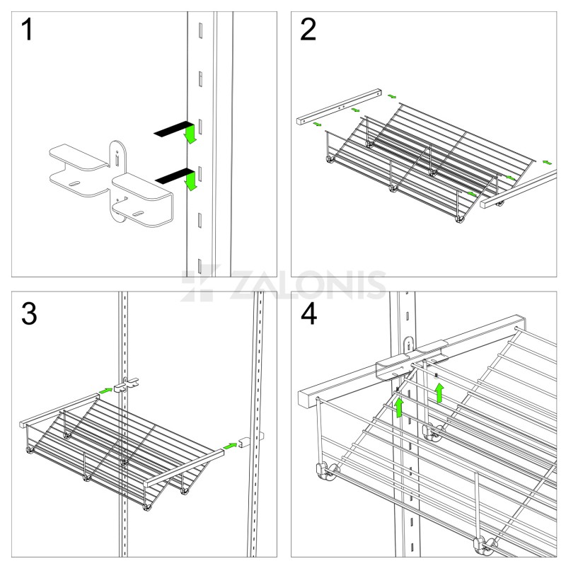 BESTIARIO SHOE RACK / FIXED 900 BESTIARIO SYSTEM-FRAMELESS WARDROBE