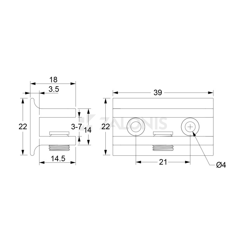 ΣΤΗΡΙΓΜΑ ΚΡΥΣΤΑΛΛΩΝ 40x18 mm / 3-7mm / ΧΡΥΣΟ