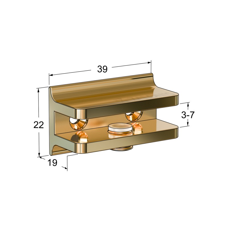 ΣΤΗΡΙΓΜΑ ΚΡΥΣΤΑΛΛΩΝ 40x18 mm / 3-7mm / ΧΡΥΣΟ