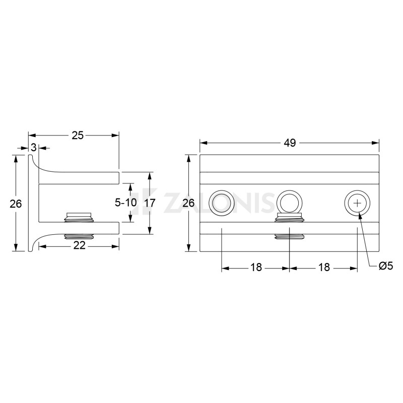 ΣΤΗΡΙΓΜΑ ΚΡΥΣΤΑΛΛΩΝ 50x25 mm / 5-10mm / ΝΙΚΕΛ ΜΑΤ