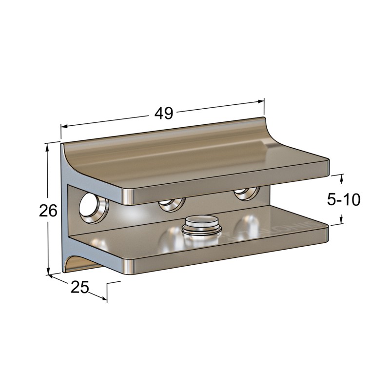 ΣΤΗΡΙΓΜΑ ΚΡΥΣΤΑΛΛΩΝ 50x25 mm / 5-10mm / ΝΙΚΕΛ ΜΑΤ