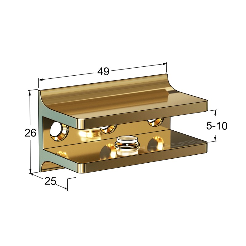 ΣΤΗΡΙΓΜΑ ΚΡΥΣΤΑΛΛΩΝ 50x25 mm / 5-10mm / ΧΡΥΣΟ