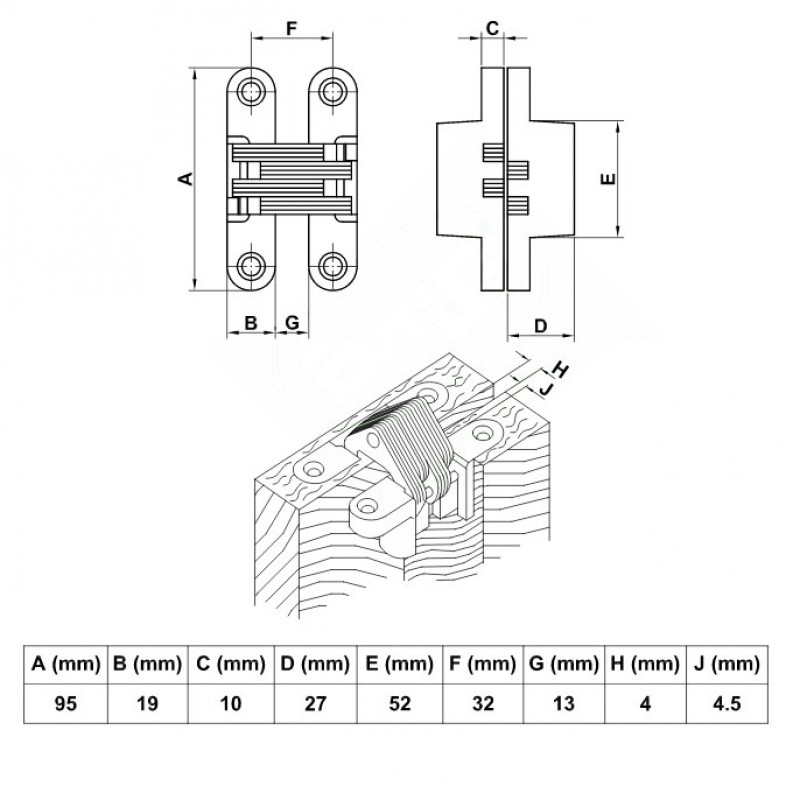 ΧΤΕΝΙ ΕΠΙΠΛΩΝ INOX / 95mm