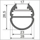 ΠΡΟΦΙΛ LED OVAL ΑΛΟΥΜΙΝΙΟΥ ΑΝΟΔΙΩΣΗ ΦΥΣΙΚΗ