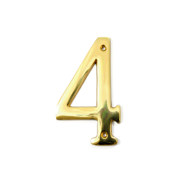 GOLD HOUSE NUMBER / 4