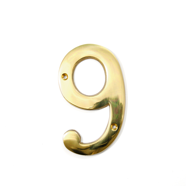 GOLD HOUSE NUMBER / 9