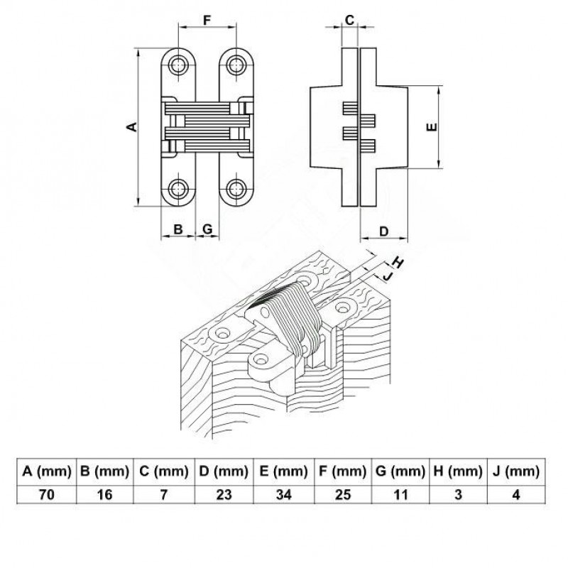 ΧΤΕΝΙ ΕΠΙΠΛΩΝ INOX / 70mm