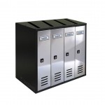 4 SLOTS LETTERBOX RIVISTA / BLACK-GLOSSY INOX