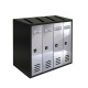 4 SLOTS LETTERBOX RIVISTA / BLACK-GLOSSY INOX