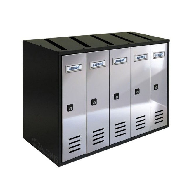 5 SLOTS LETTERBOX RIVISTA / BLACK-GLOSSY INOX