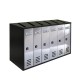 6 SLOTS LETTERBOX RIVISTA / BLACK-GLOSSY INOX