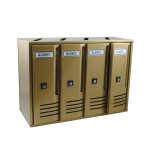 4 SLOTS LETTERBOX CUBO / BRONZE