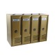 4 SLOTS LETTERBOX CUBO / BRONZE