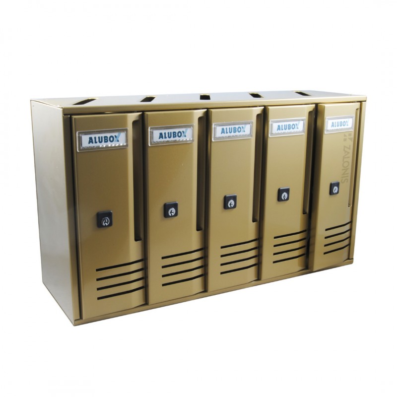 5 SLOTS LETTERBOX CUBO / BRONZE