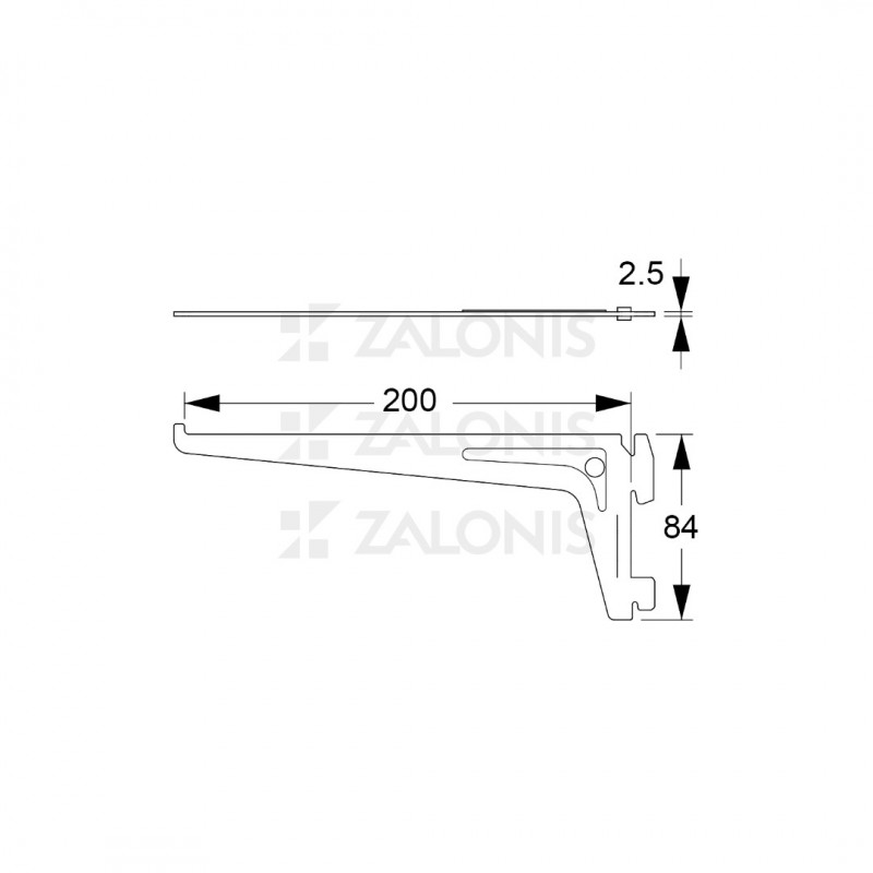 ΒΡΑΧΙΩΝΑΣ ELEMENT SYSTEM / ΛΕΥΚΟ / 200 mm