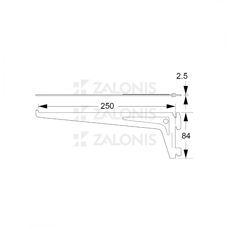 ΒΡΑΧΙΩΝΑΣ ELEMENT SYSTEM / ΛΕΥΚΟ / 250 mm