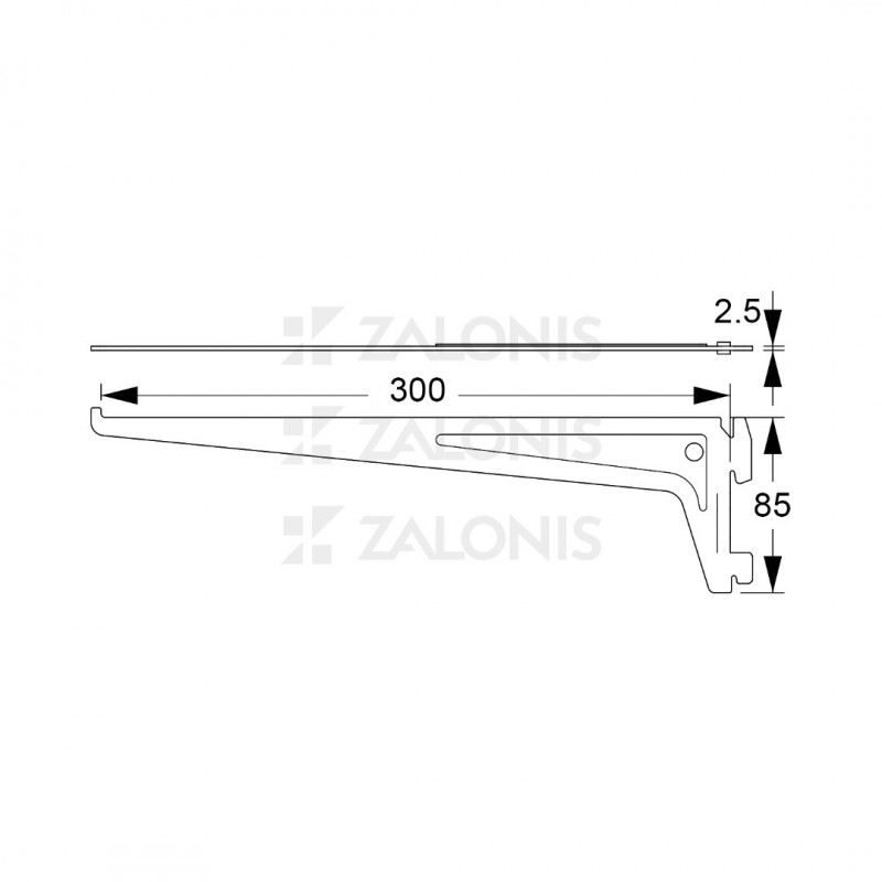 ΒΡΑΧΙΩΝΑΣ ELEMENT SYSTEM / ΛΕΥΚΟ / 300 mm