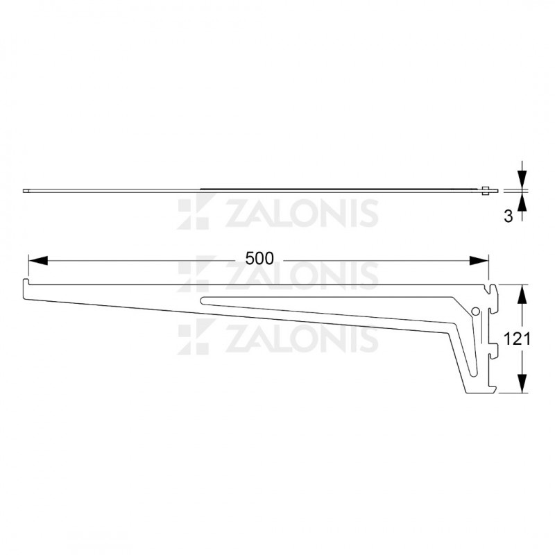 ΒΡΑΧΙΩΝΑΣ ELEMENT SYSTEM / ΛΕΥΚΟ / 500 mm