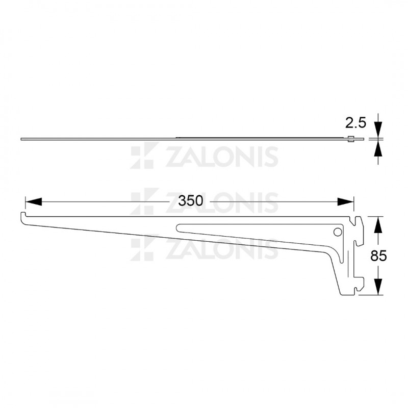 ΒΡΑΧΙΩΝΑΣ ELEMENT SYSTEM / ΛΕΥΚΟ / 350 mm