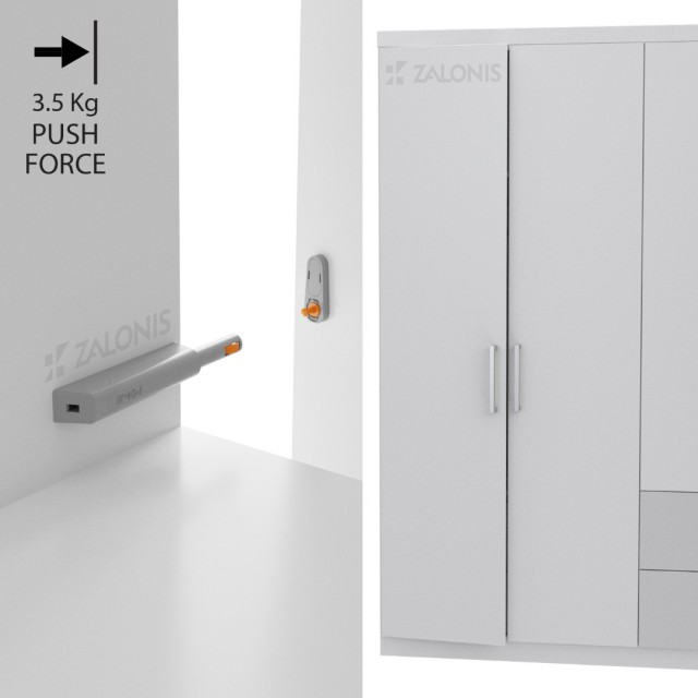 PUSH TO OPEN LATCH / 3.5Kg / GREY