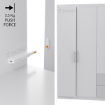 PUSH TO OPEN LATCH / 3.5Kg / WHITE