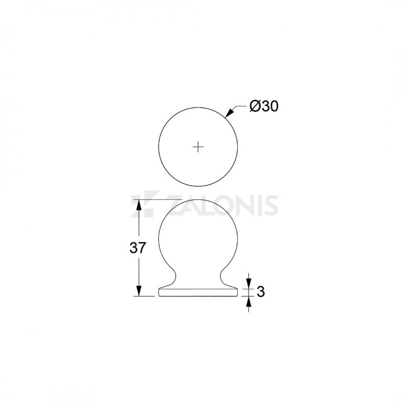 SPHERE FURNITURE KNOB / GOLD