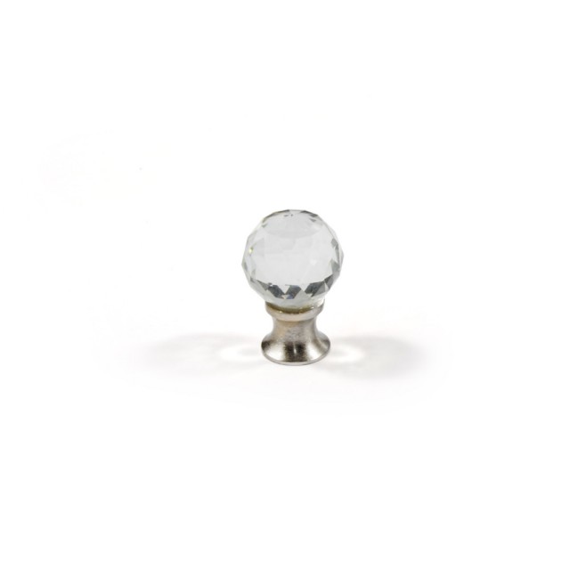 FURNITURE KNOB CRYSTAL SPHERE / MATT NICKEL