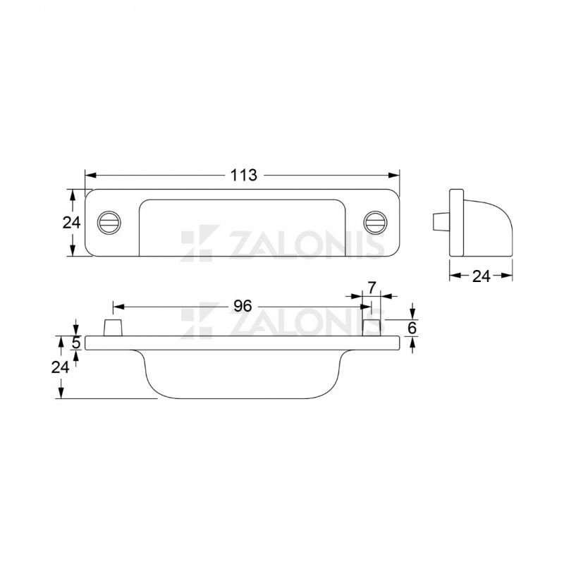 FURNITURE HANDLE 96mm / ANTIQUE