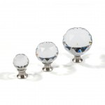 FURNITURE KNOB CRYSTAL SPHERE / MATT NICKEL
