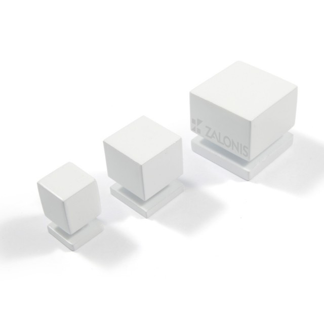 SQUARE FURNITURE KNOB / WHITE