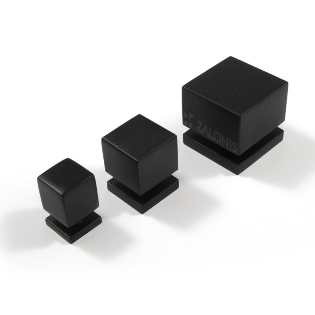 SQUARE FURNITURE KNOB / BLACK