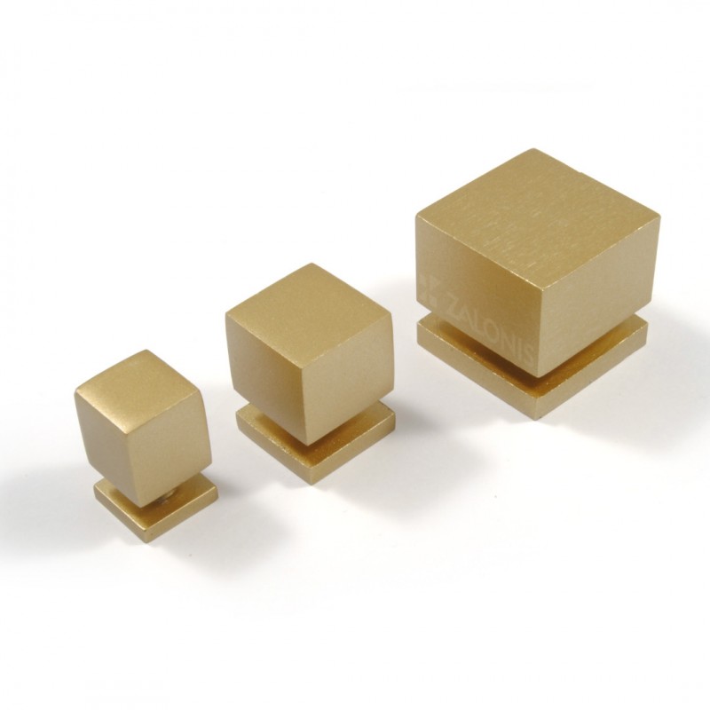 SQUARE FURNITURE KNOB / MATT GOLD