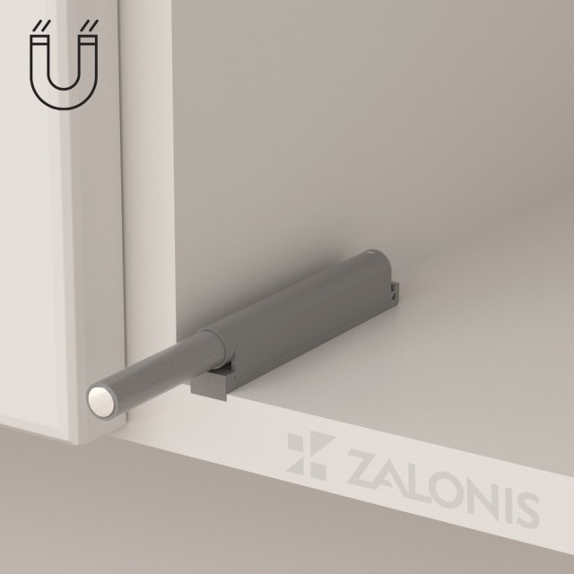 PUSH TO OPEN INDAUX MAGNETIC / GREY