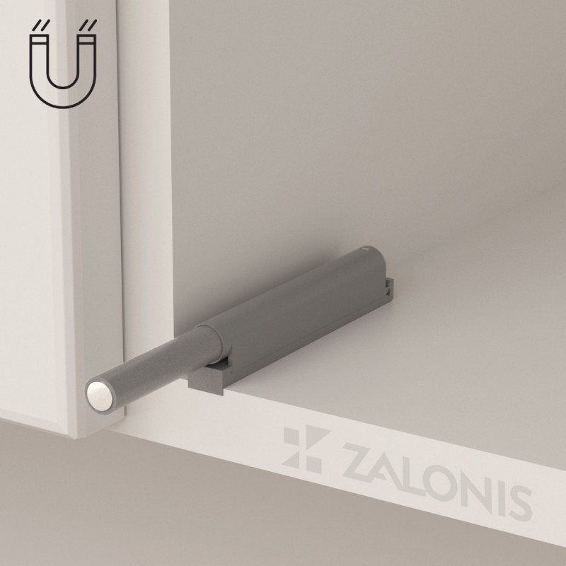 PUSH TO OPEN INDAUX MAGNETIC / GREY PUSH