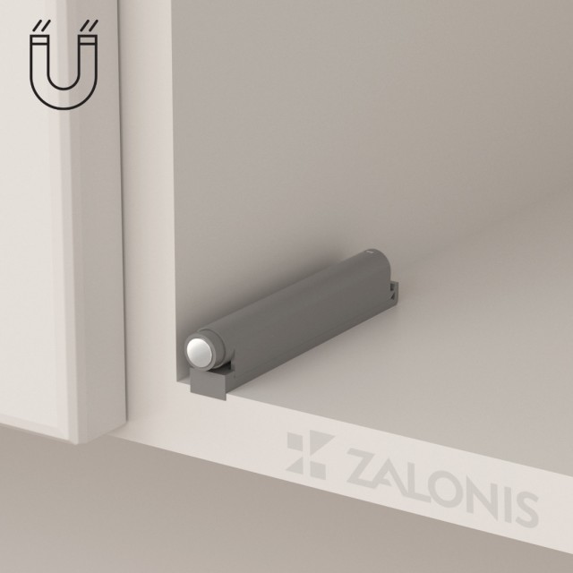 PUSH TO OPEN INDAUX MAGNETIC / GREY