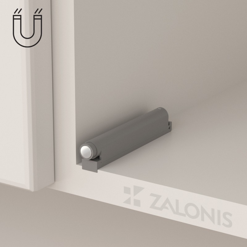 PUSH TO OPEN INDAUX MAGNETIC / GREY PUSH