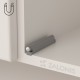 PUSH TO OPEN INDAUX MAGNETIC / GREY PUSH