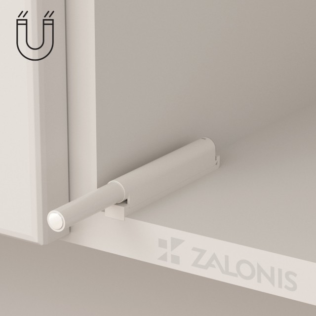 PUSH TO OPEN INDAUX MAGNETIC / WHITE