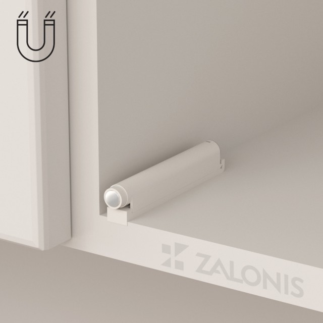 PUSH TO OPEN INDAUX MAGNETIC / WHITE