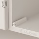 PUSH TO OPEN INDAUX MAGNETIC / WHITE PUSH