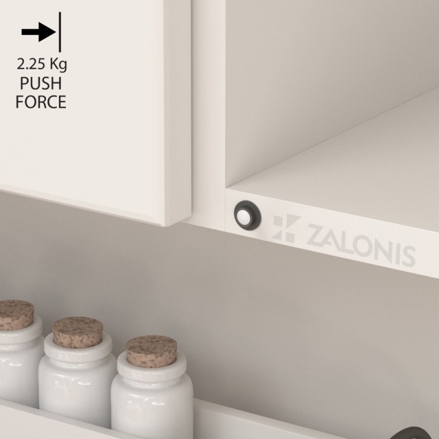 BUILT-IN PUSH TO OPEN INDAUX / 2.25 Kg / ANTHRACITE