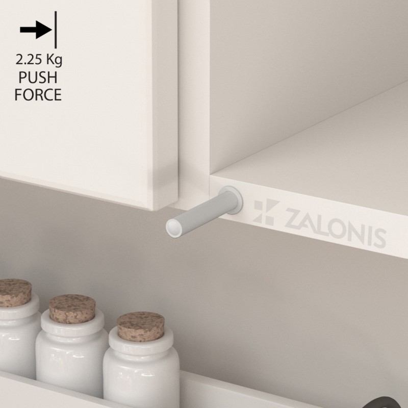 PUSH TO OPEN INDAUX ΧΩΝΕΥΤΟ / 2.25 Kg / ΓΚΡΙ ΑΝΟΙΚΤΟ