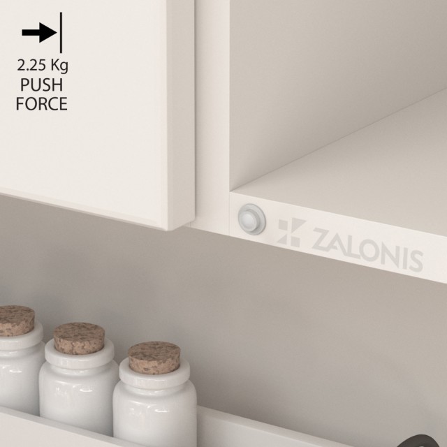 BUILT-IN PUSH TO OPEN INDAUX / 2.25 Kg / LIGHT GREY