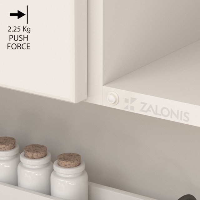 BUILT-IN PUSH TO OPEN INDAUX / 2.25 Kg / WHITE