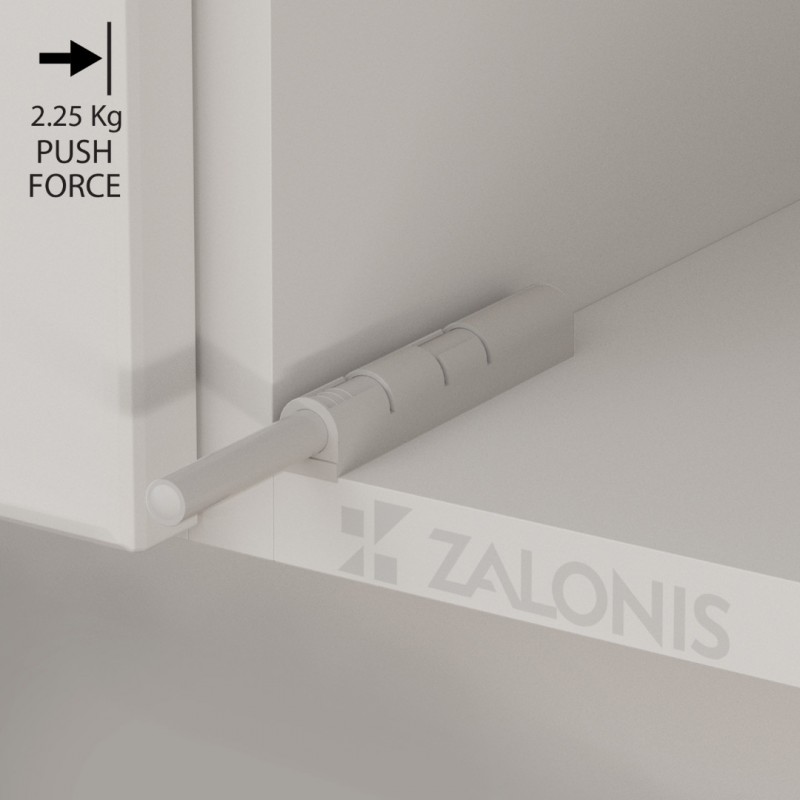 PUSH TO OPEN INDAUX / 2.25Kg ΔΥΝΑΜΗ / ΓΚΡΙ ΑΝΟΙΚΤΟ